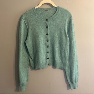 Free People Teal Cardigan Sweater